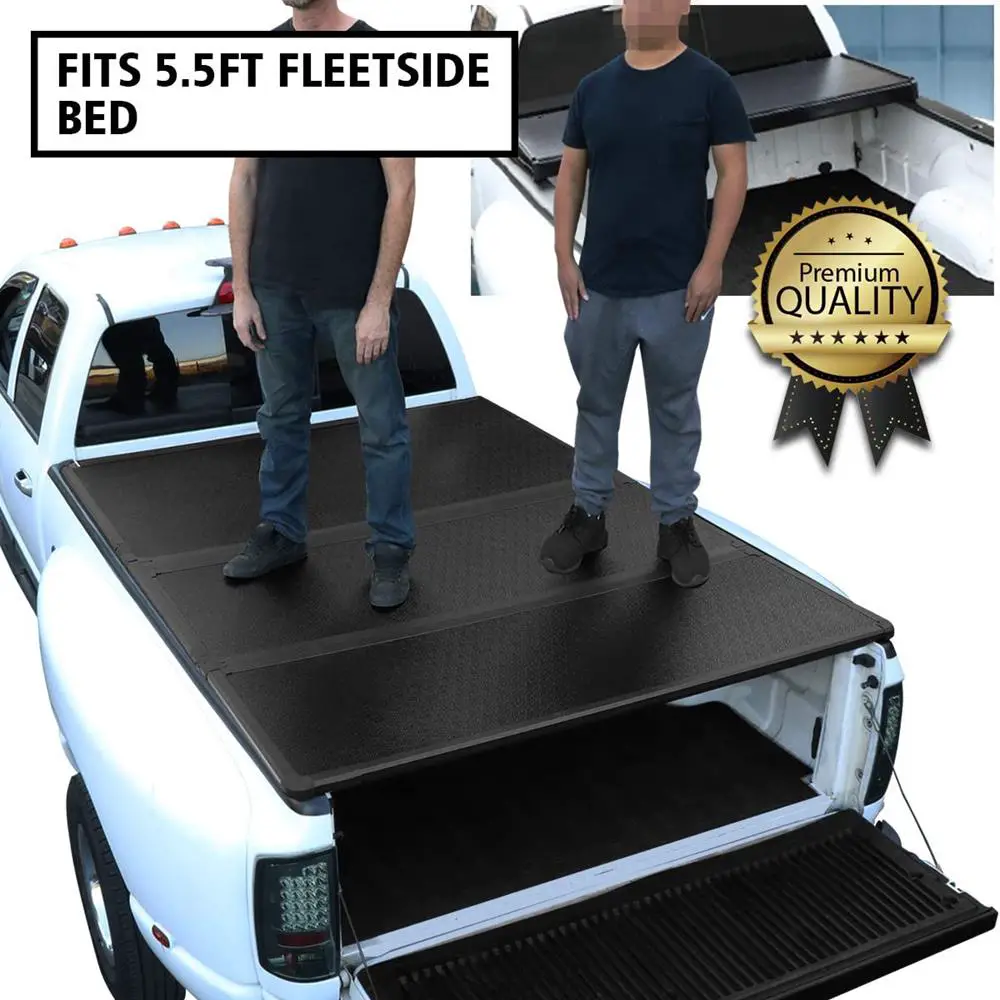 DNA Motoring TTC-HARD-015 Truck Bed Top Hard Solid Tri-Fold Tonneau Cover